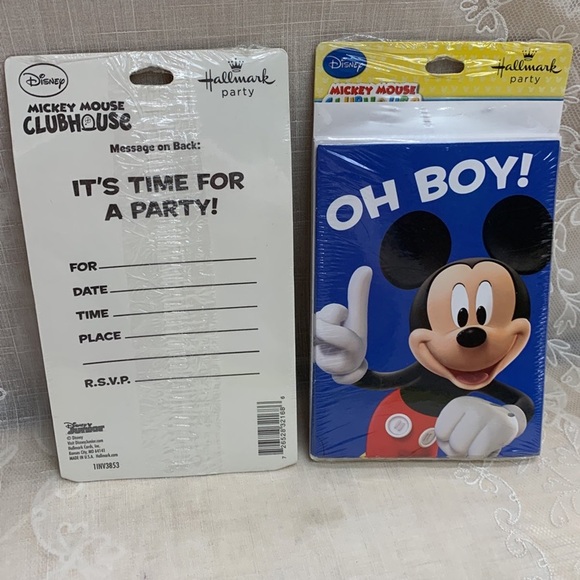 Disney MickeyMouse Clubhouse Oh Boy! Hallmark 16 party invitation cards - Picture 4 of 8